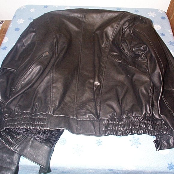 Leather Old Skool Cafe Racing Motorcycle Biker jacket - Picture 5 of 6